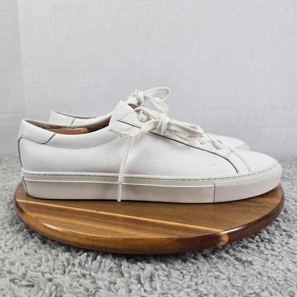 SuitSupply Trainer White Leather Casual Lace Up Lifestyle Daily Sneakers Mens 44 - Picture 3 of 15